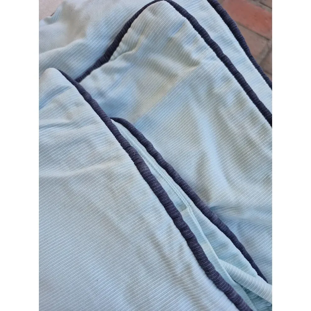 💥 Lacoste Gorbio Alloy Duvet Set QUEEN Baby Blue 3 pc Ribbed Textured Rare